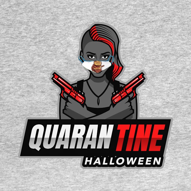 Quarantine Halloween (masked lady with 2 guns) by PersianFMts